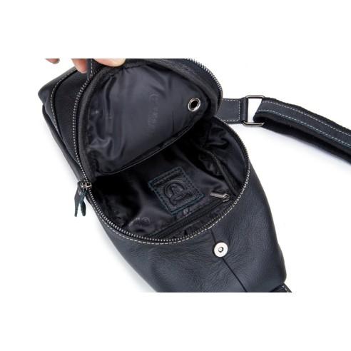Δερμάτινο τσαντάκι crossbody Bull Captain XB 019 μαύρο 2
