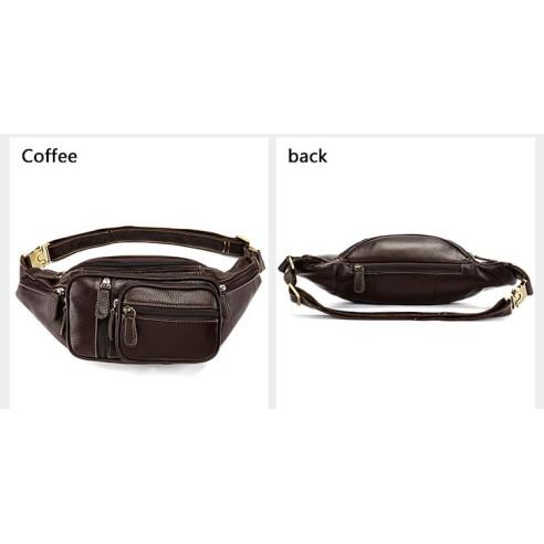 Δερμάτινο τσαντάκι μέσης Cardinal 8336 coffee 3