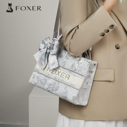 Γυναικεία Τσάντα Χειρός Foxer 9165028F ασημί 2