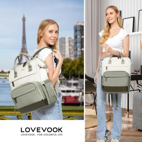 Γυναικείο Σακίδιο Φορητού Υπολογιστή Lovevook 15,6'' MB2046 Beige/light green 2
