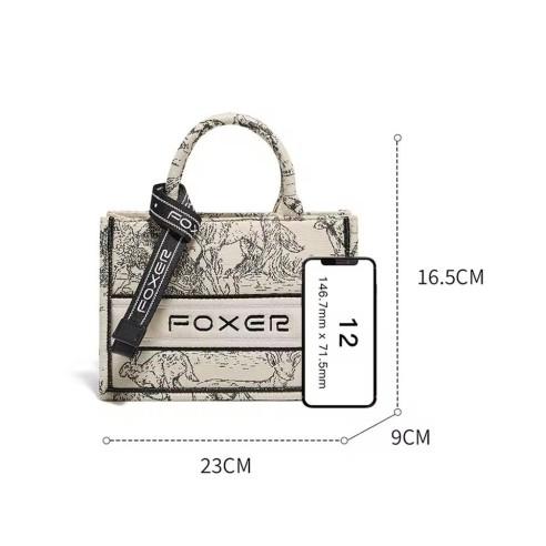 Γυναικεία Τσάντα Χειρός Foxer 9165033F black white 5