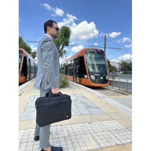 Υφασμάτινος Χαρτοφύλακας Matein 17'' laptop 21L 1172 μαύρο 4