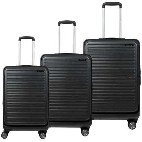 Σετ 3 βαλίτσες Newcom ABS+PC σετ 3 τεμαχίων N1605 dark grey