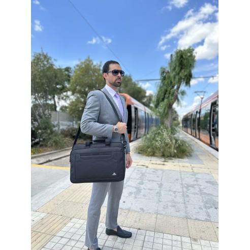 Υφασμάτινος Χαρτοφύλακας Matein 17'' laptop 21L 1172 μαύρο 2
