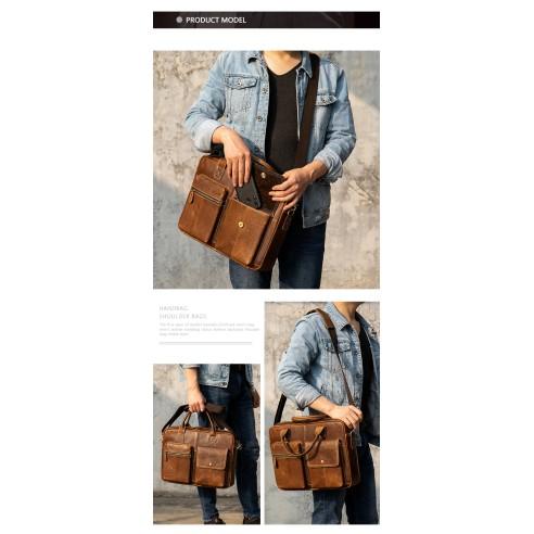 Δερμάτινος χαρτοφύλακας Cardinal 7212 oil red brown 4