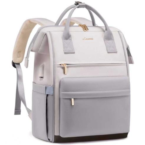Γυναικείο Σακίδιο USB Lovevook 15,6'' MB2146 beige gray brown 4