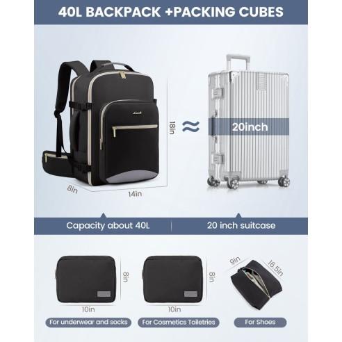 Σακίδιο ταξιδιού για γυναίκες 40L Carry on 17,3" WB2029 black/gray 5