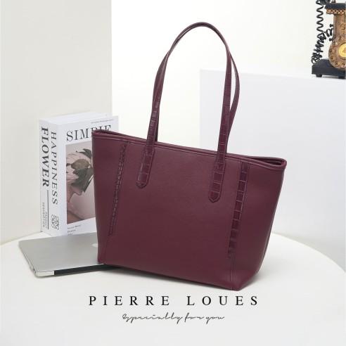 Γυναικεία Τσάντα Ώμου Shopper Pierre Loues PL914-105 μπορντό 4