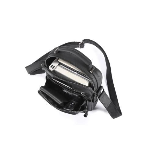 Δερμάτινο τσαντάκι ώμου Bull Captain DJB 0500-L μαύρο 4