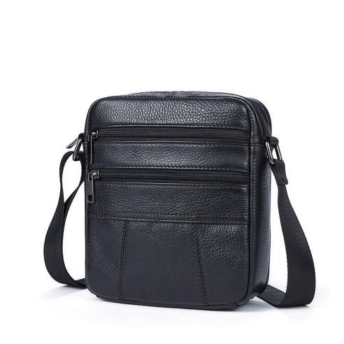 Δερμάτινο τσαντάκι ώμου Cardinal 7705 black 3