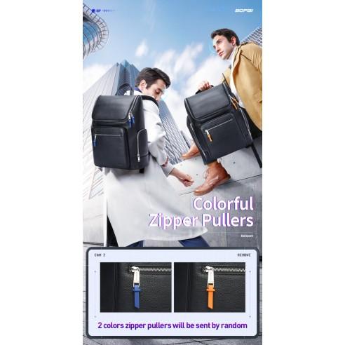 Δερμάτινο Σακίδιο πλάτης Αντικλεπτικό 25L Laptop 15,6” Bopai 61-122431 μαύρο 5