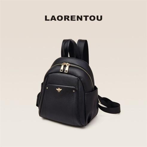 Δερμάτινo Γυναικείo Σακίδιο Πλάτης Laorentou 900412L μαύρο 4