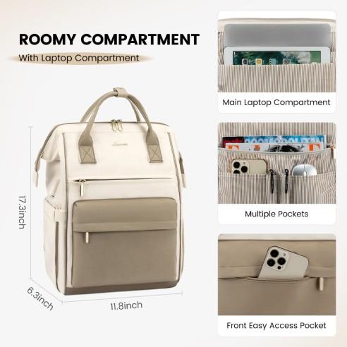 Σακίδιο Επαγγελματικό Γυναικείο Lovevook 15,6'' MB2020 beige/khaki 4