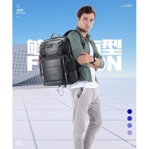 Δερμάτινο Σακίδιο πλάτης Αντικλεπτικό 28L Laptop 17,3” Bopai 61-121971 μαύρο 2
