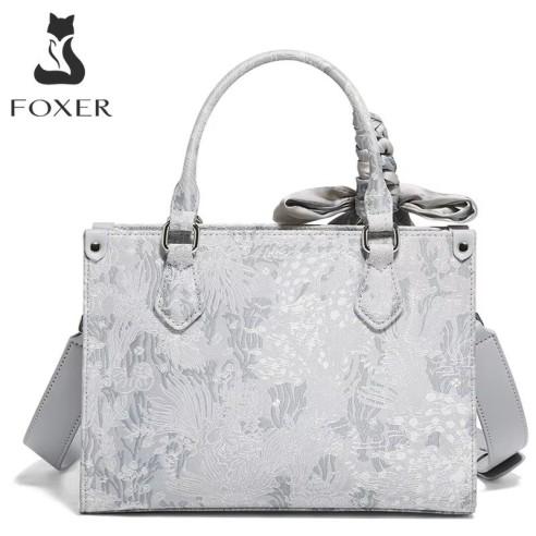 Γυναικεία Τσάντα Χειρός Foxer 9165028F ασημί 4