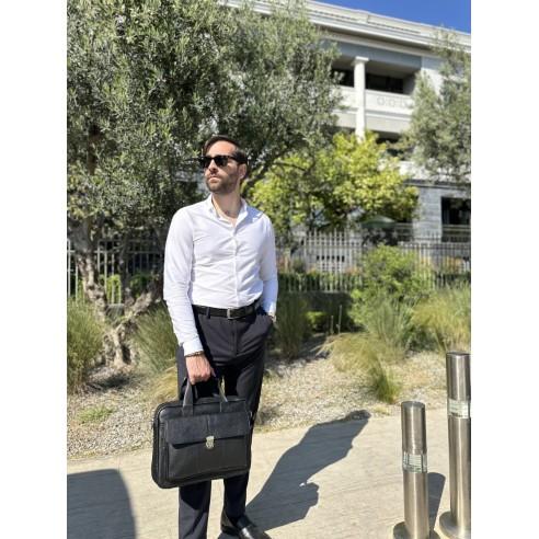 Δερμάτινος χαρτοφύλακας Cardinal 315 μαύρο 2
