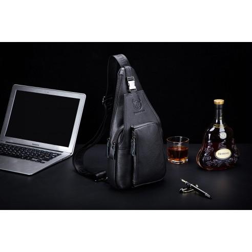 Δερμάτινο τσαντάκι body Bull Captain XB 086 μαύρο 4