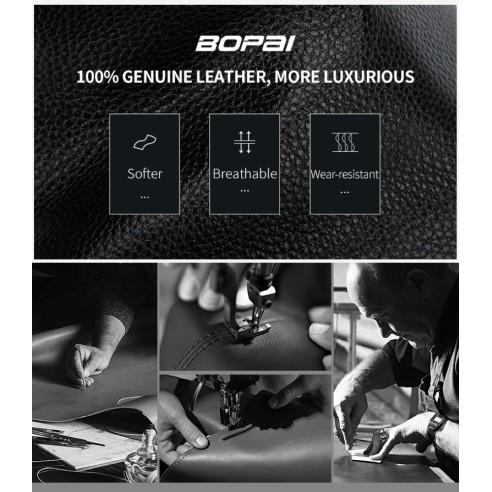 Δερμάτινο Σακίδιο πλάτης 24L Laptop 15,6” Bopai 61-70111 μαύρο 4