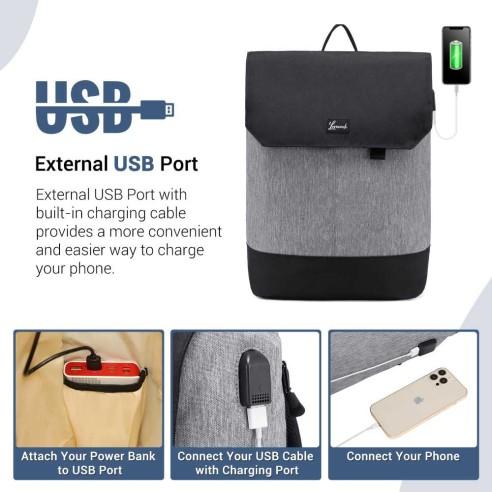 Γυναικείο Σακίδιο Για Laptop Lovevook 15,6'' UB1640 black/gray 5