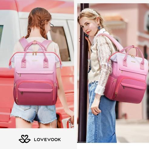 Γυναικείο Σακίδιο Φορητού Υπολογιστή Lovevook 15,6'' MB2197 beige/pink 2