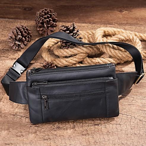 Δερμάτινο τσαντάκι μέσης Cardinal 9012 black 4