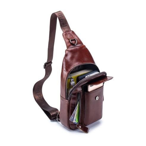 Δερμάτινο τσαντάκι body Bull Captain XB 121 καφέ 5