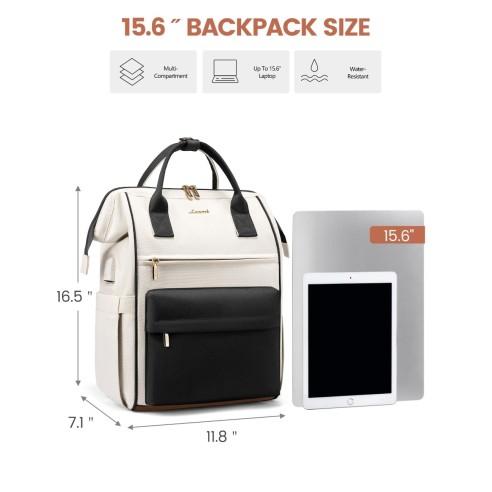 Γυναικείο Σακίδιο με USB Lovevook 15,6'' MB2146 beige/black 5