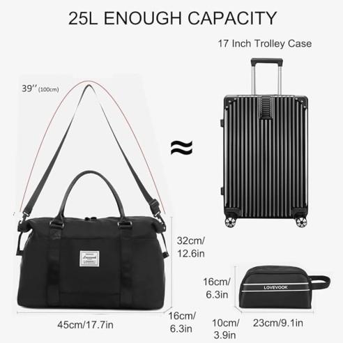 Σετ Σάκος ταξιδιού νεσεσέρ 25 L Lovevook WB1831 black 3