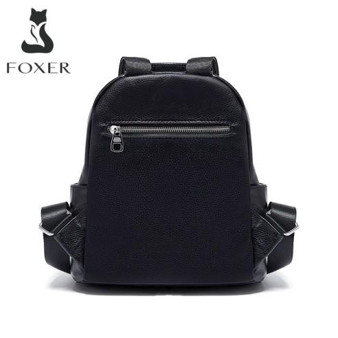Δερμάτινo Γυναικείo Σακίδιο Πλάτης Foxer SF900116YF μαύρο 5