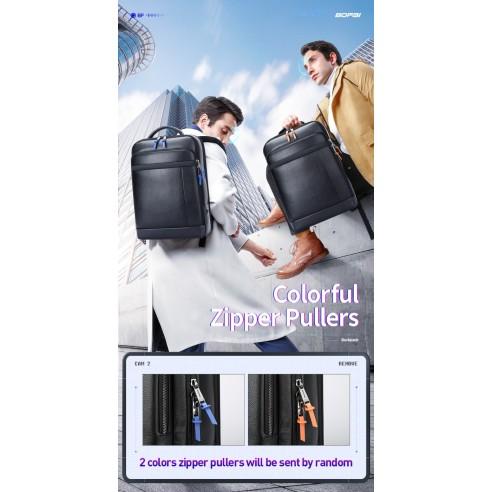 Δερμάτινο Σακίδιο πλάτης Αντικλεπτικό 24L Laptop 15,6” Bopai 61-120761 μαύρο 2
