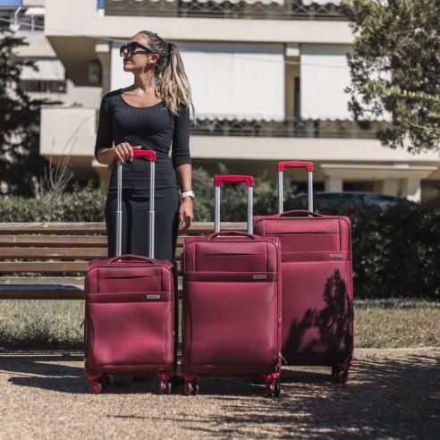 Βαλίτσες trolley (σετ 3 τεμαχίων) Cardinal 3400 μπορντό 2