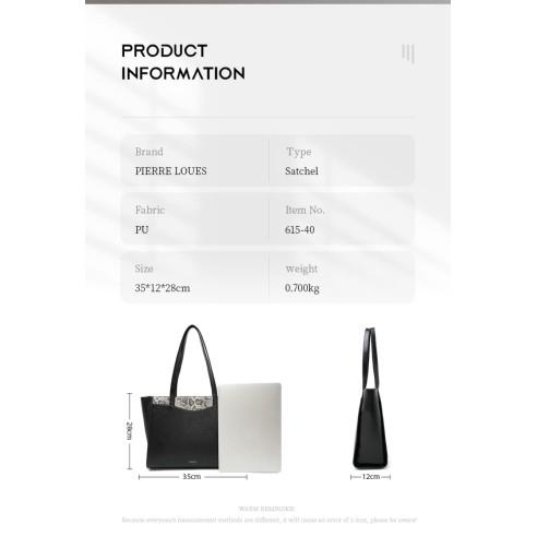 Γυναικεία Τσάντα Shopper Χειρός Pierre Loues PL615-40 μαύρο 5