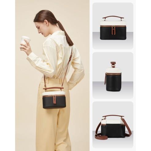 Τσαντάκι Χειρός Χιαστί Lovevook WB4311 beige black brown 2