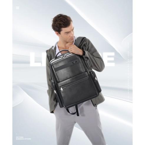 Δερμάτινο Σακίδιο πλάτης Αντικλεπτικό 30L Laptop 17,3” Bopai 61-121961 μαύρο 3
