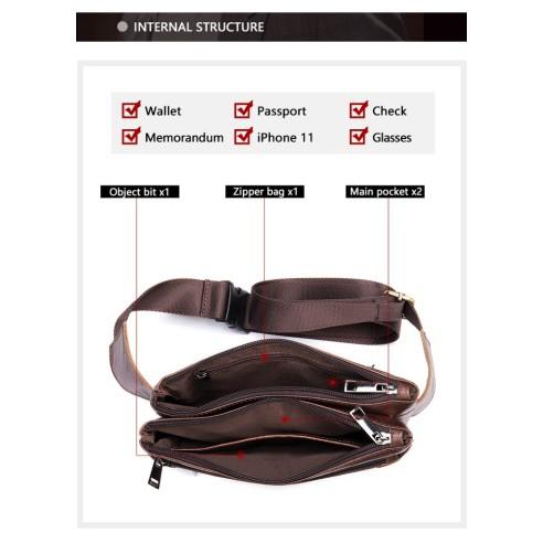 Δερμάτινο τσαντάκι μέσης Cardinal 9012 black 5