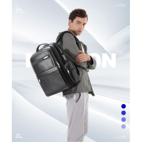 Δερμάτινο Σακίδιο πλάτης Αντικλεπτικό 30L Laptop 17,3” Bopai 61-121961 μαύρο 2