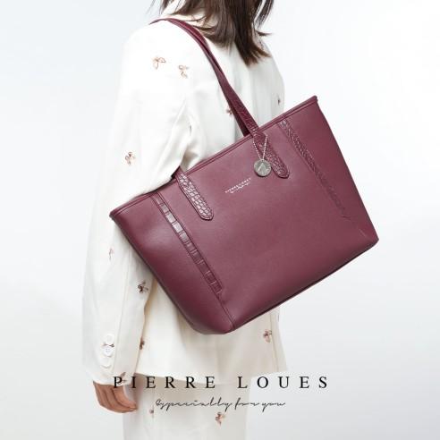 Γυναικεία Τσάντα Ώμου Shopper Pierre Loues PL914-105 μπορντό 2