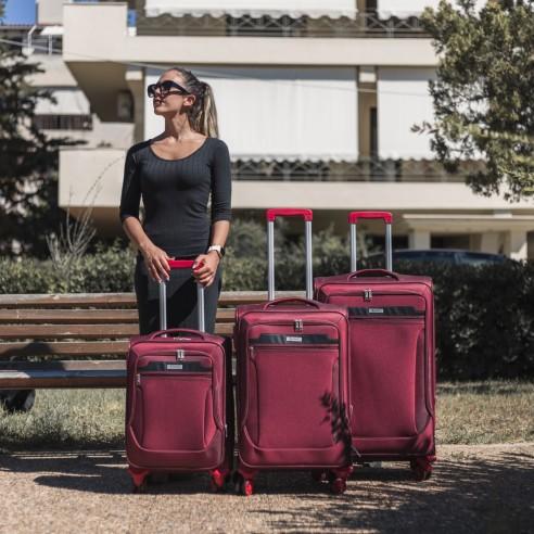 Βαλίτσες trolley (σετ 3 τεμαχίων) Cardinal 3300 μπορντό 2