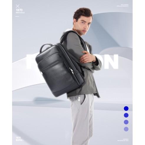 Δερμάτινο Σακίδιο πλάτης Αντικλεπτικό 24L Laptop 15,6” Bopai 61-121561 μαύρο 2