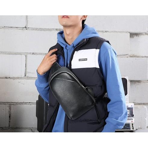 Δερμάτινο τσαντάκι crossbody Bopai 11-122901 μαύρο 2