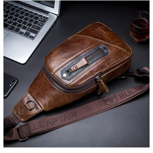 Δερμάτινο τσαντάκι body Bull Captain XB 126 καφέ 4