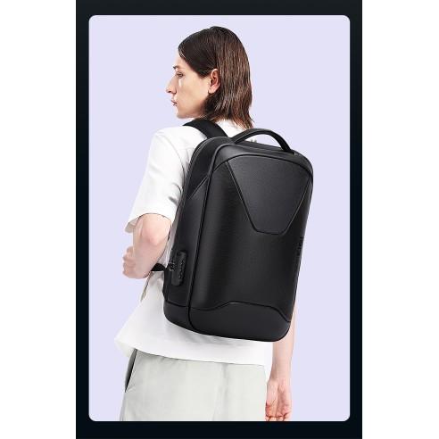 Δερμάτινο Σακίδιο πλάτης 21L Laptop 15,6” Bange 6621 μαύρο 3