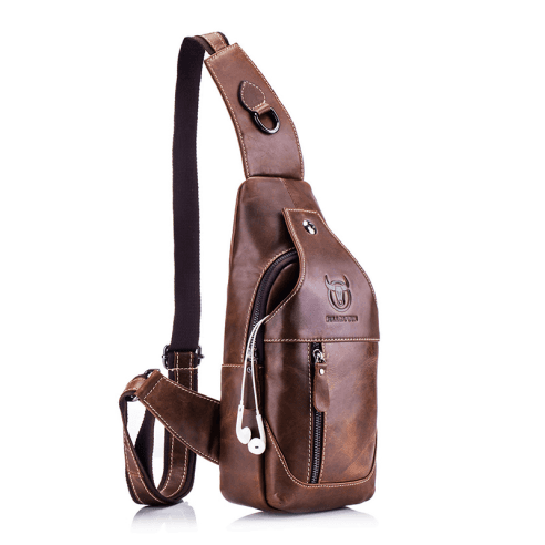 Δερμάτινο τσαντάκι crossbody Bull Captain XB 019 καφέ