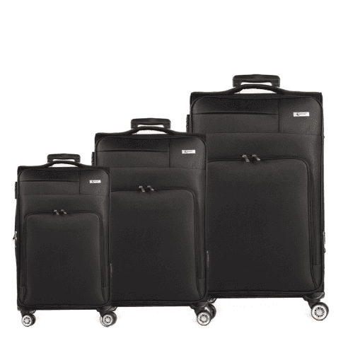Βαλίτσες trolley (σετ 3 τεμαχίων) Cardinal 3700 μαύρη