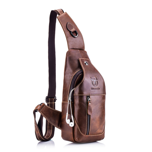 Δερμάτινο τσαντάκι crossbody Bull Captain XB 019 καφέ